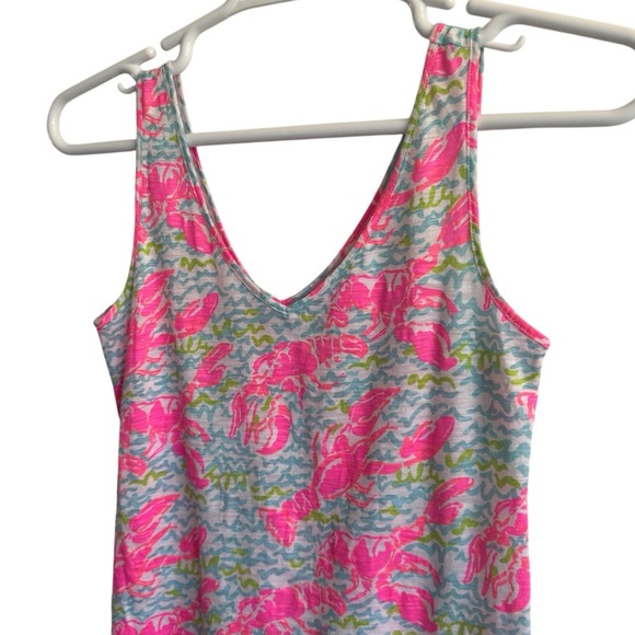 Lilly Pulitzer Gigi V-neck Tank Top In Lobstah Roll, Size XS - Picture 3 of 7